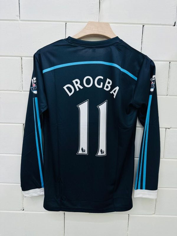 Chelsea Black Long Sleeve Jersey – Drogba 11 | FBL Jerseys